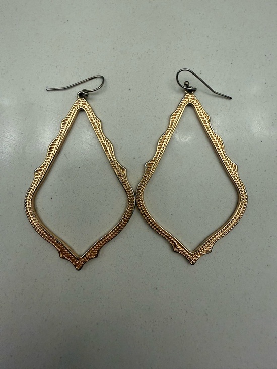 Kendra Scott Jewelry - Kendra Scott Gold-Tone Textured Teardrop Dangle Earrings - Women Jewelry
